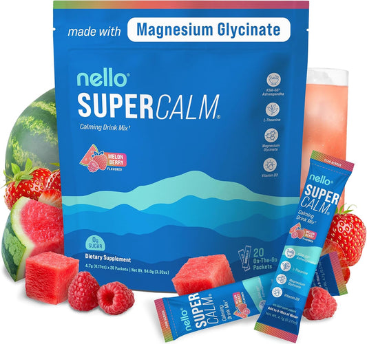 Nello Supercalm Powdered Drink Mix,Melon Berry
